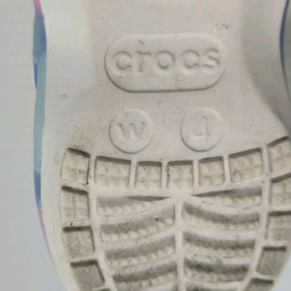 Crocs Classic Platform Graphic Tie Dye Comfort Clog 207151 Chunky Womens Size 4